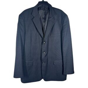 Retro‎ Blazer Jacket Mens Size 42 Regular Black Wool Blend